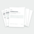 CheerKore Practitioner Licence — the licence certificate in front of the covers of all seven packs