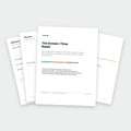 The Screen-Time Reset — printed pages fanned out, showing the cover, the three-warning system and after-screens cards